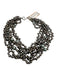Gray Purple Freshwater Pearl Hook & Eye Multi Strand Necklace Gray Purple