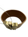 Leighelena Yellow Beige Lizard Gold Tone Hardware Cuff Bracelet Yellow Beige