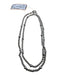 Ralph Lauren Silver Metal Wheat Chain Station Beads Toggle Clasp Necklace Silver