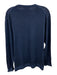 Augusta Natl Golf Size L Blue Merino Wool Solid V Neck Men's Sweater Blue / L