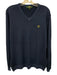 Augusta Natl Golf Size L Blue Merino Wool Solid V Neck Men's Sweater Blue / L