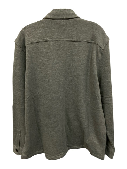 Faherty NWT Size L Gray Cotton Blend Solid Button Up Men's Jacket Gray / L