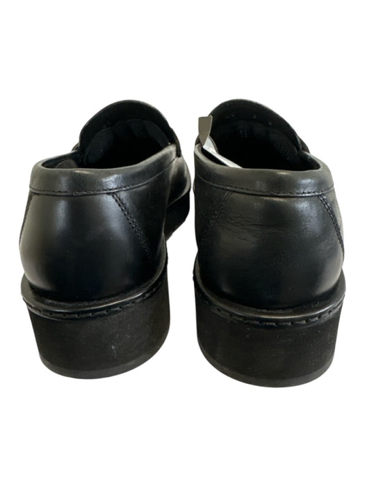 Salvatore Ferragamo Shoe Size 9 Black Leather Silver Hardware Lug sole Loafers Black / 9