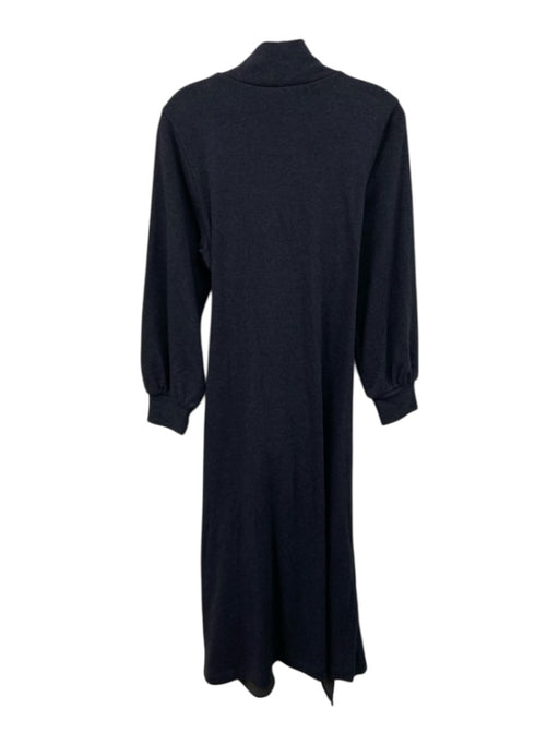 Ann Mashburn Size S Navy Blue Cotton & Cashmere Blend Heathered Tie Waist Dress Navy Blue / S