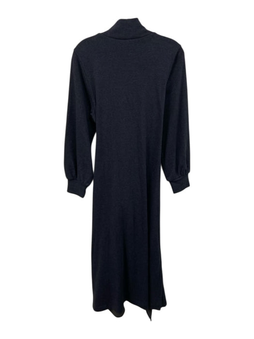 Ann Mashburn Size S Navy Blue Cotton & Cashmere Blend Heathered Tie Waist Dress Navy Blue / S