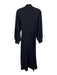 Ann Mashburn Size S Navy Blue Cotton & Cashmere Blend Heathered Tie Waist Dress Navy Blue / S