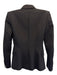Balmain Size 40 Black Wool Shoulder Pads Gold Tone Buttons Blazer Jacket Black / 40