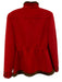 Valentino Size 8 Red & Brown Wool & Cashgora Fur Trim Zip Front Collared Jacket Red & Brown / 8