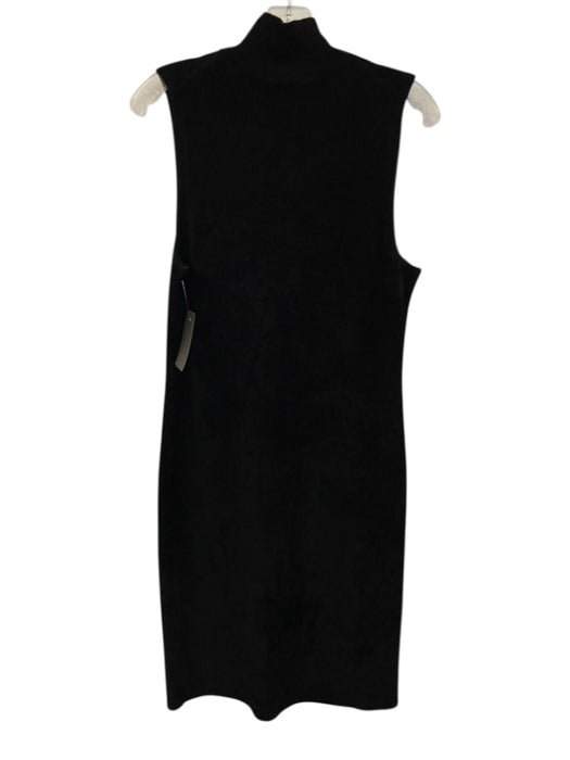 Theory Size L Black Nylon Blend Sleeveless High Neck Knit Knee length Dress Black / L