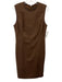 Ralph Lauren Black Size 10 Brown Wool & Cashmere Leather trim Sleeveless Dress Brown / 10