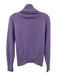 White + Warren Size L Purple Cashmere Knit Turtleneck Ribbed Hem Sweater Purple / L