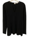 TSE Size M Black Cashmere Knit Notch V Neck Long Sleeve Pullover Sweater Black / M