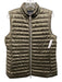 Lafayette 148 Size M Olive Green Nylon Down Fill High Neck Zip Front Vest Olive Green / M