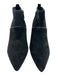 Donald Pliner Shoe Size 9 Black Leather Upper Suede Side Zip Low Heel Booties Black / 9