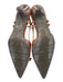 Stuart Weitzman Shoe Size 9.5 Brown Leather Upper Croc Embossed Slingbacks Brown / 9.5