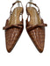 Stuart Weitzman Shoe Size 9.5 Brown Leather Upper Croc Embossed Slingbacks Brown / 9.5
