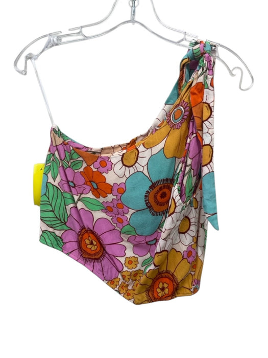 Show Me Your Mumu Size M/L Pink, Orange, Green Rayon Blend Floral Maxi Skirt Set Pink, Orange, Green / M/L