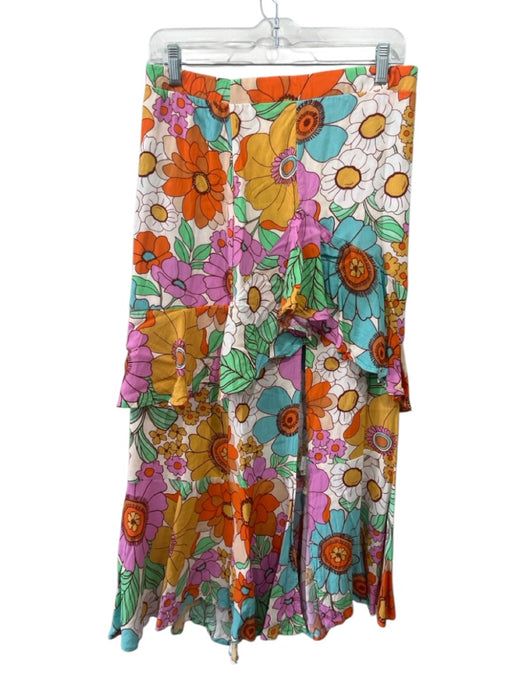 Show Me Your Mumu Size M/L Pink, Orange, Green Rayon Blend Floral Maxi Skirt Set Pink, Orange, Green / M/L
