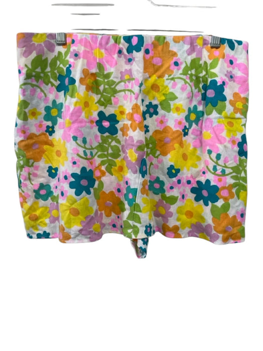 Show Me Your Mumu Size M/XL Pink, Yellow, Green Linen Blend Sleeveless Short Set Pink, Yellow, Green / M/XL