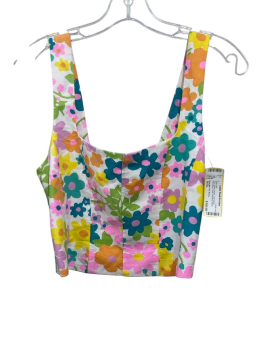 Show Me Your Mumu Size M/XL Pink, Yellow, Green Linen Blend Sleeveless Short Set Pink, Yellow, Green / M/XL