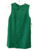 Pomander Place Size Medium Green Polyester Sleeveless Tweed Button Front Dress Green / Medium