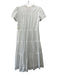 Cynthia Rowley Size Medium White Cotton Short Sleeve Eyelet Gathered Dress White / Medium
