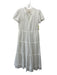 Cynthia Rowley Size Medium White Cotton Short Sleeve Eyelet Gathered Dress White / Medium