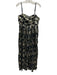 Hutch Size Large Black & Gold Polyester Blend Spaghetti Strap Floral Gown Black & Gold / Large