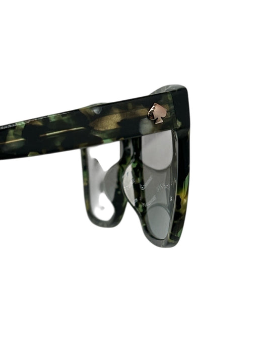 Kate Spade Green, White, Yellow Plastic Tinted Tortoise Wayfarer Sunglasses Green, White, Yellow