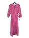 Chelsea 28 Size 1/S Pink Cotton Eyelet V Neck Long Sleeve Maxi Dress Pink / 1/S