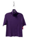 Magaschoni Size Est Small Purple Cashmere Turtle Neck Half Sleeve Top Purple / Est Small