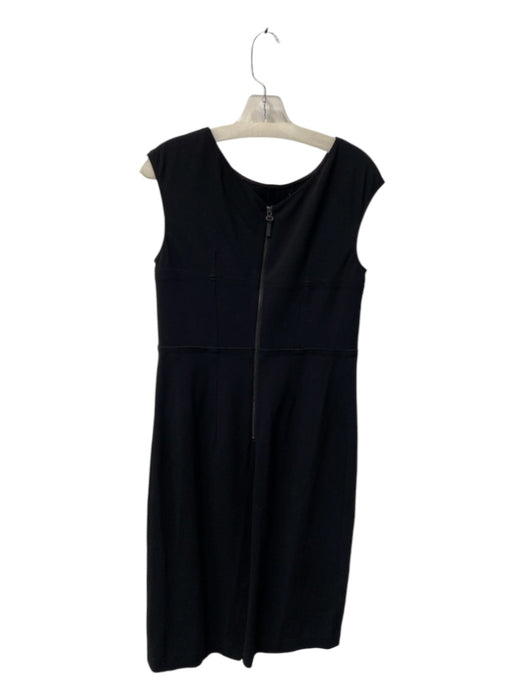 No Brand Size Est S Black Viscose Blend Sleeveless Cap Sleeve Boat Neck Dress Black / Est S