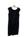 No Brand Size Est S Black Viscose Blend Sleeveless Cap Sleeve Boat Neck Dress Black / Est S