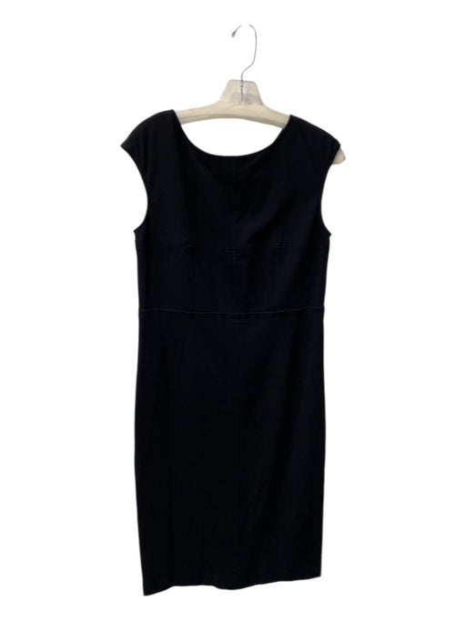 No Brand Size Est S Black Viscose Blend Sleeveless Cap Sleeve Boat Neck Dress Black / Est S