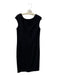 No Brand Size Est S Black Viscose Blend Sleeveless Cap Sleeve Boat Neck Dress Black / Est S