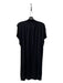 Magaschoni Size Est Small Black Cashmere Short Sleeve Mock Collar Dress Black / Est Small