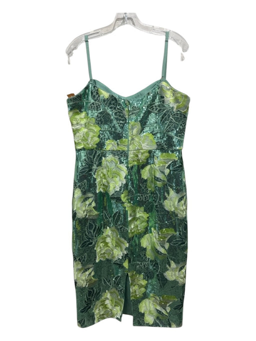 Dress the Population Size XL Green Polyester Sequins Floral Embroidered Dress Green / XL