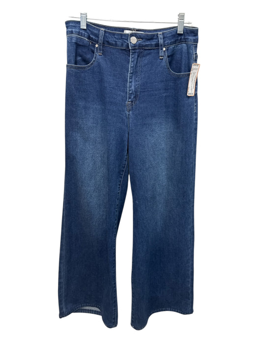 Risen Jeans Size 30 Dark Wash Cotton Denim High Rise Wide Leg Jeans Dark Wash / 30