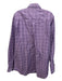 Bobby Jones Size L Purple Cotton Plaid Button Up front pocket Long Sleeve Shirt Purple / L
