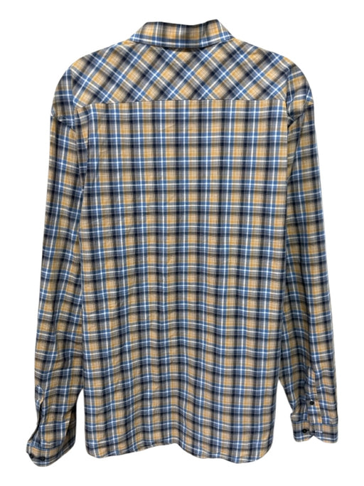 Lacoste Size 44 Yellow & Blue Cotton Plaid Button up Men's Long Sleeve Shirt Yellow & Blue / 44