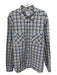Lacoste Size 44 Yellow & Blue Cotton Plaid Button up Men's Long Sleeve Shirt Yellow & Blue / 44