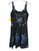 Ciebon Size M Black, Blue, Silver Polyester & Nylon Sleeveless Shimmer Dress Black, Blue, Silver / M