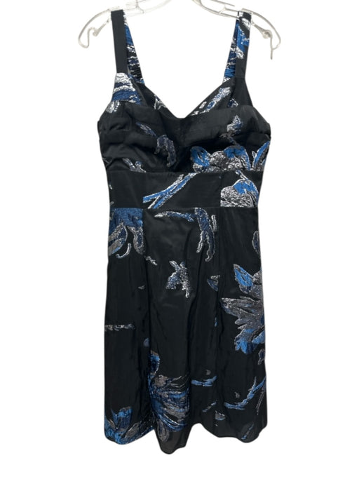 Ciebon Size M Black, Blue, Silver Polyester & Nylon Sleeveless Shimmer Dress Black, Blue, Silver / M