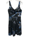 Ciebon Size M Black, Blue, Silver Polyester & Nylon Sleeveless Shimmer Dress Black, Blue, Silver / M
