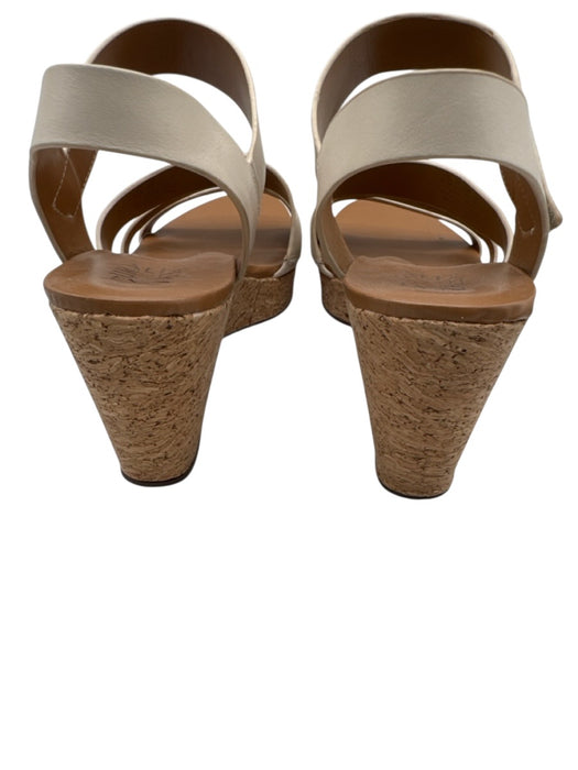 naturalizer Shoe Size 9.5 Brown Leather Cork Wedge Open Toe Sandals Brown / 9.5