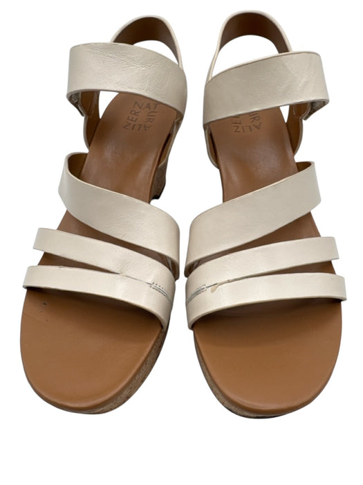 naturalizer Shoe Size 9.5 Brown Leather Cork Wedge Open Toe Sandals Brown / 9.5