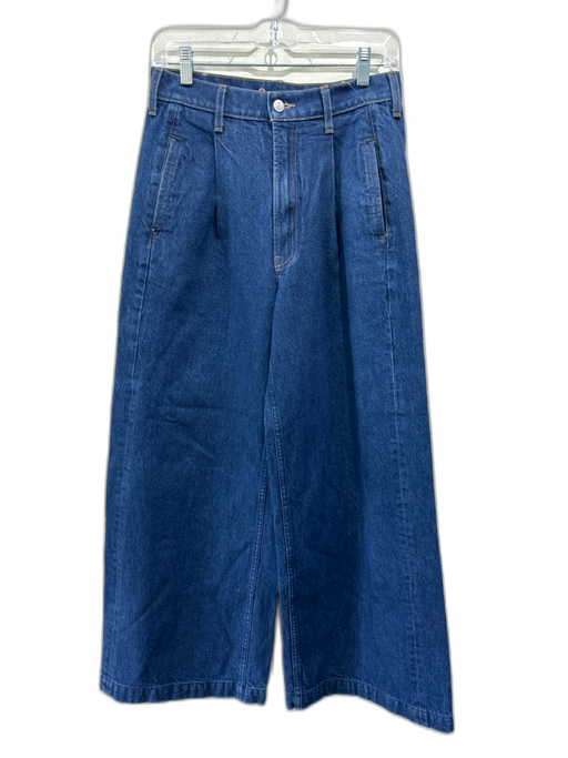 Snacks by Mother Size 27 Dark Wash Cotton High Rise Zip Fly Wide Leg Jeans Dark Wash / 27