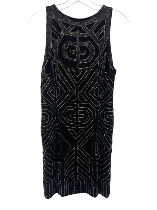 Vie La V Size 6 Black & Silver Polyester Beaded & Sequined Sleeveless Dress Black & Silver / 6