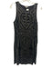 Vie La V Size 6 Black & Silver Polyester Beaded & Sequined Sleeveless Dress Black & Silver / 6