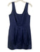 Shoshanna Size 10 Navy Blue Cotton Blend Sleeveless Pleat Detail Paneled Dress Navy Blue / 10